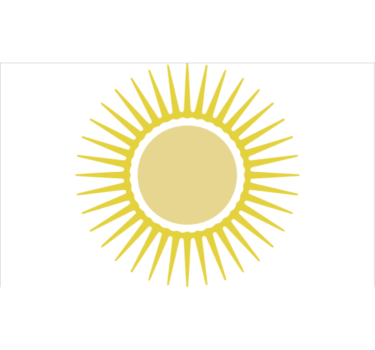 Biela roleta žltého slnka - Tenstickers