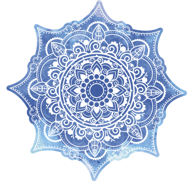 Roleta do izby modrá mandala aquarella - Tenstickers