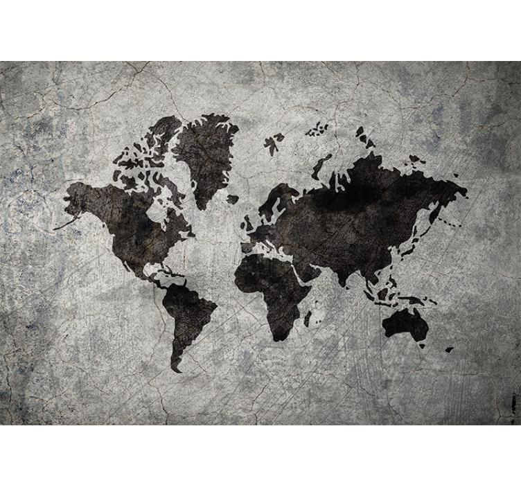 Sivá roleta s priemyselnou mapou sveta - Tenstickers