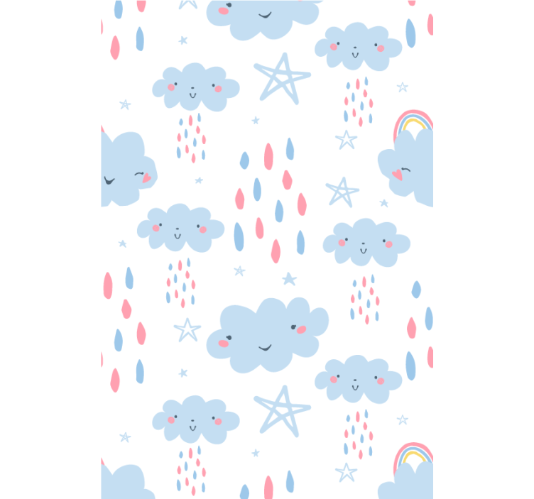 Multicolor rain cloud blind - Tenstickers