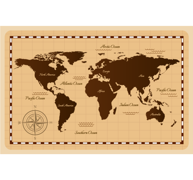 Atlas vintage mapa sveta Rolety - Tenstickers