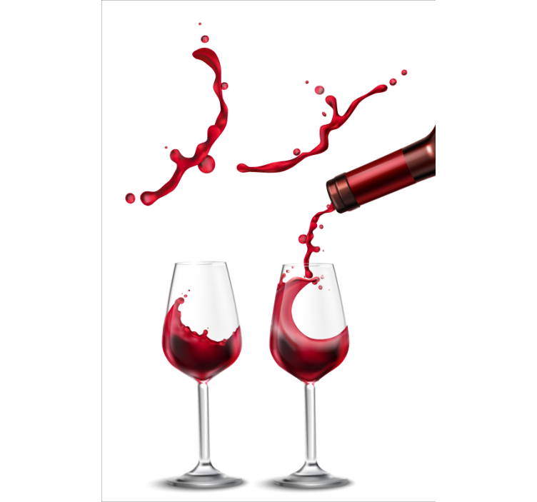 Poháre vína zábava jedáleň Roleta - Tenstickers
