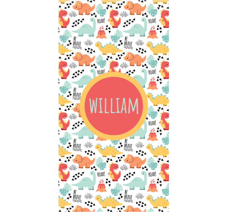 roleta s dinosaurami mláďatá dinosaurov s názvom kruhu - Tenstickers