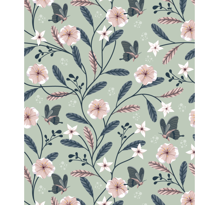 Motýľ letiaci na konári Rolety obraz - Tenstickers