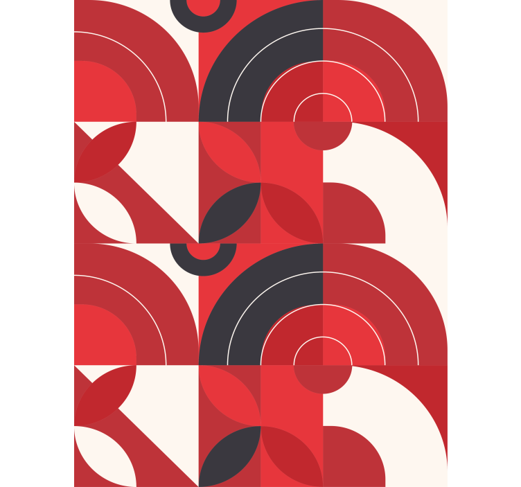 moderná roleta geometrické červené kruhy - Tenstickers