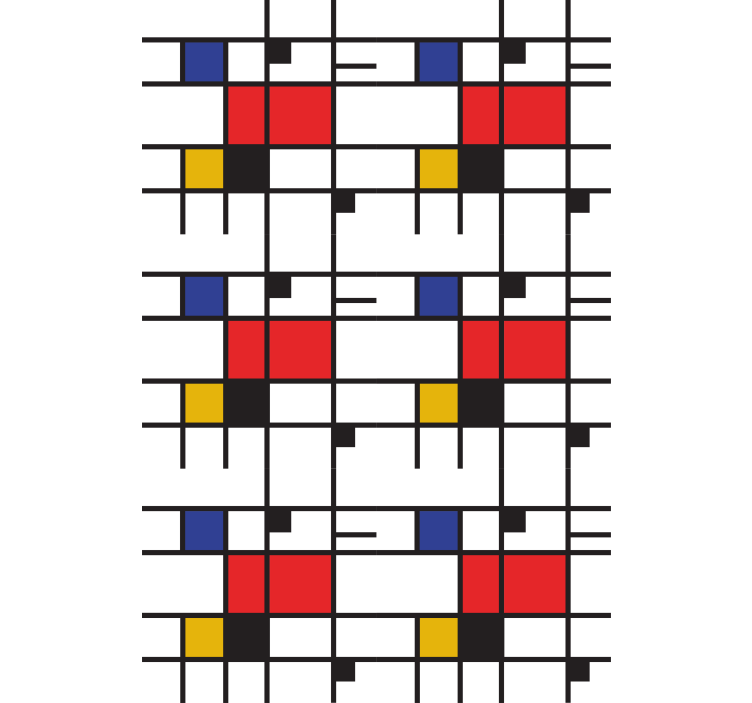 Roleta fototapeta mondrian geometrického umenia - Tenstickers