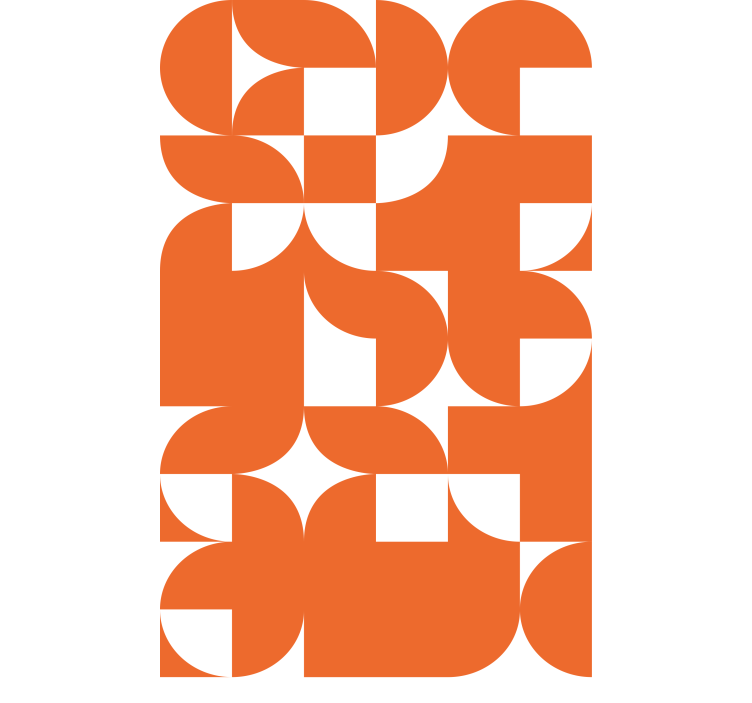 moderná roleta geometrické oranžové vzory - Tenstickers