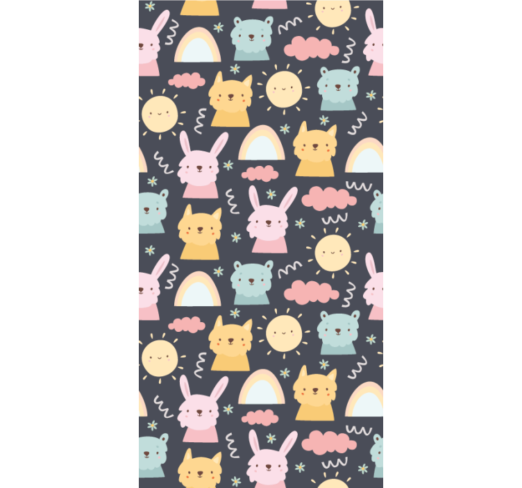 Pastelové zvieratá a dúhy detské nevidiace - Tenstickers