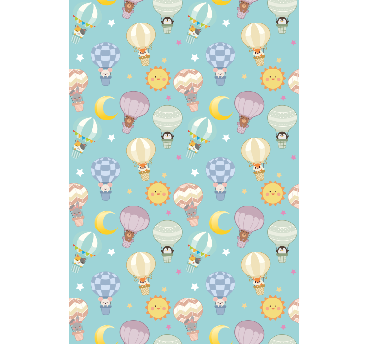 roleta do detskej izby teplovzdušné balóny a slniečka - Tenstickers