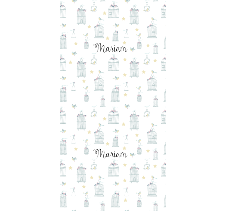 roleta pre bábätko vtáčie klietky s menom - Tenstickers