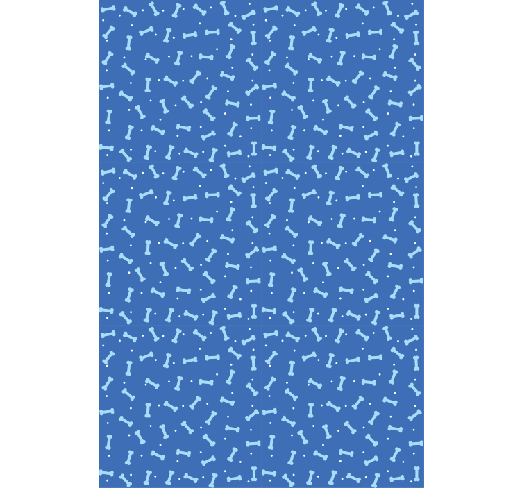 Modrý psí kostný vzor detská Roleta - Tenstickers