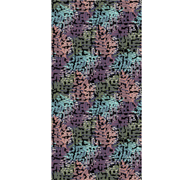 roleta na okno kvety vzorovaný listový dizajn - Tenstickers