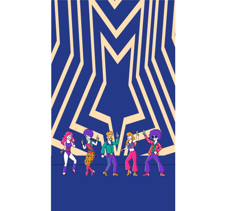 zábavná roleta diskotéková tanečná atmosféra - Tenstickers