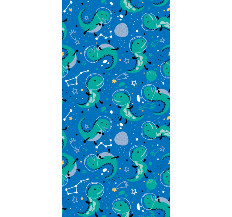 Zábavné dinosaury s planétami, Roleta pre deti - Tenstickers