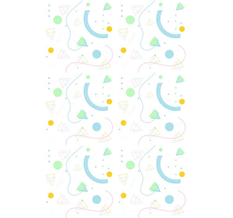 Vzor zelených a modrých trojuholníkov severská roleta - Tenstickers