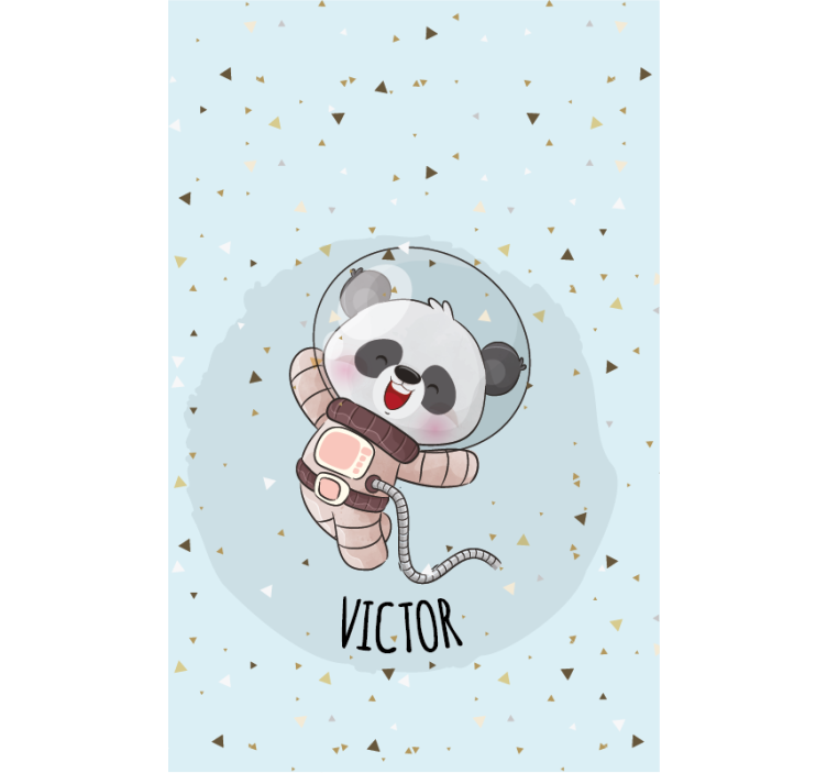roleta do detskej izby panda astronaut s menom - Tenstickers