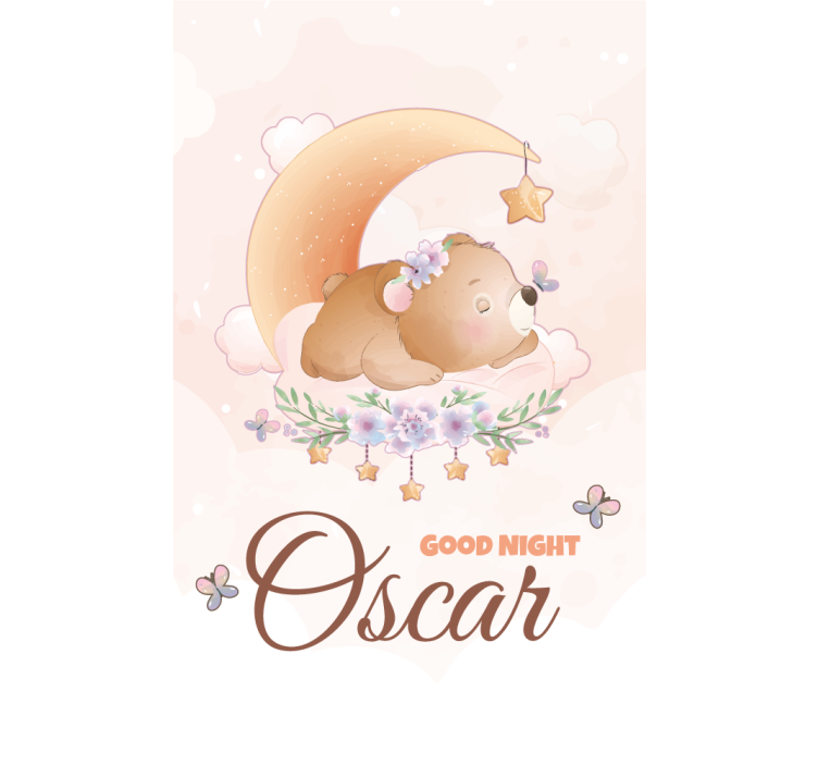 Roztomilý medveď pre chlapca s menom škôlkar - Tenstickers