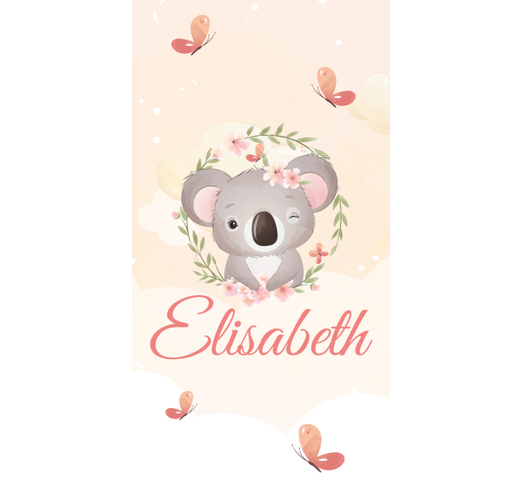 Roleta do detskej izby s menom baby koala - Tenstickers