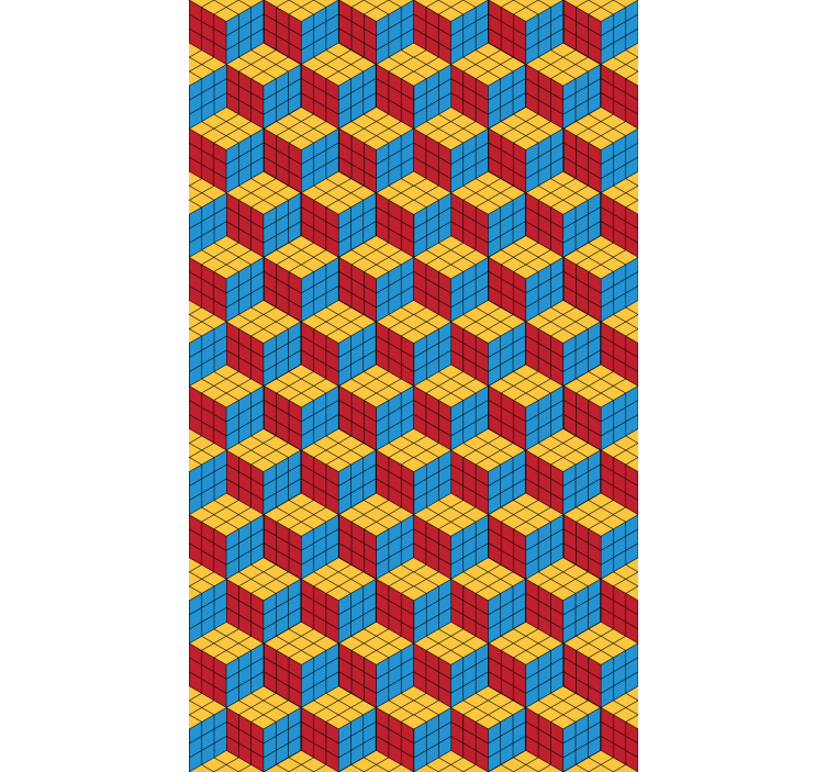 bláznivá roleta farebný vzor kocky - Tenstickers