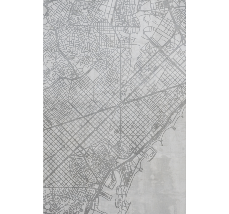 Roleta mapa sveta s mestským vzorom - Tenstickers