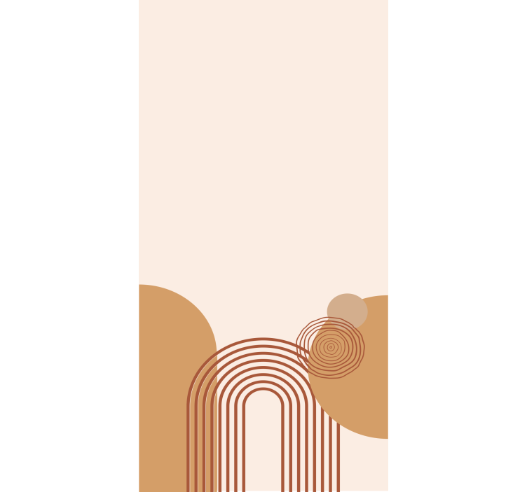 moderná roleta zakrivená línia béžový dizajn - Tenstickers