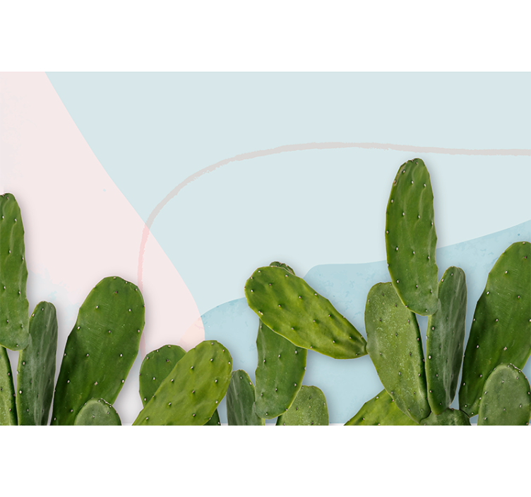 „kawaii“ štýl tvaruje kaktusovú slepú fototapeta - Tenstickers