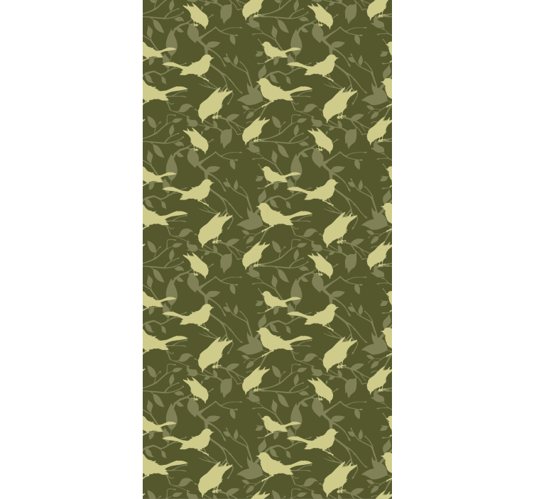 Zelené vtáky viktoriánsky štýl klasická Roleta - Tenstickers