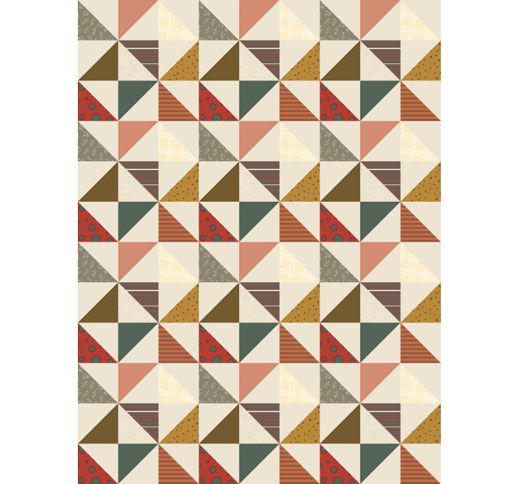 Patchwork geometrické viac vintage roleta - Tenstickers