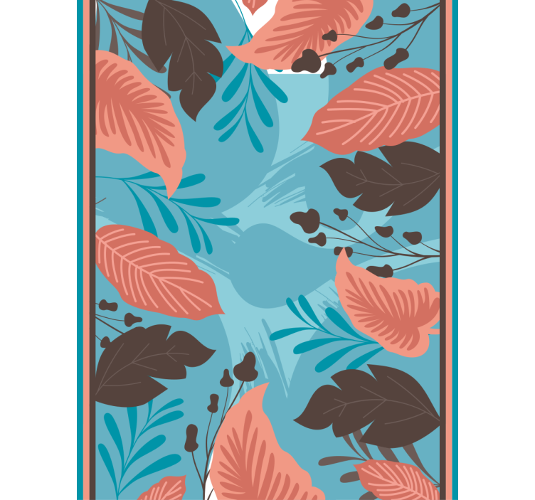 roleta na okno kvety listový kvetinový aranžmán - Tenstickers