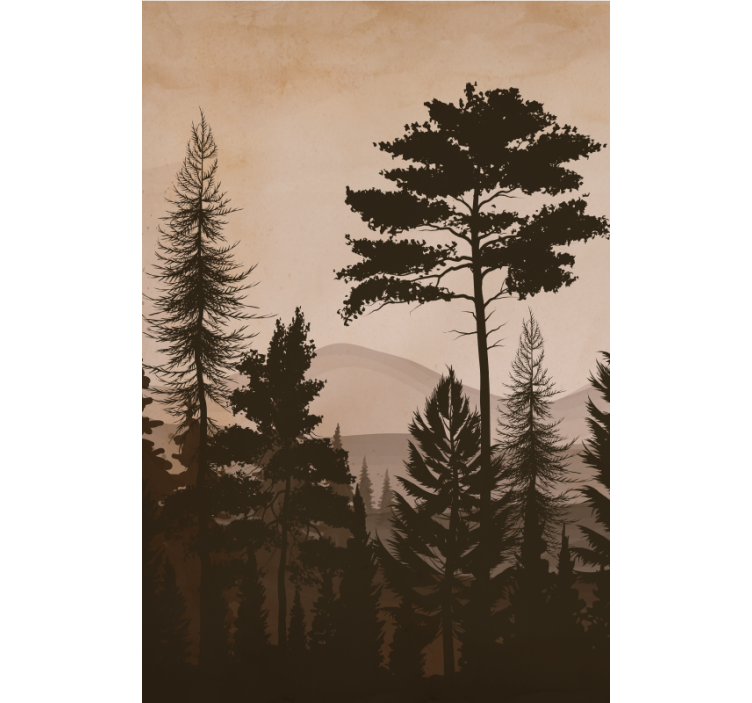 škandinávsky štýl teplý farebný strom roleta - Tenstickers