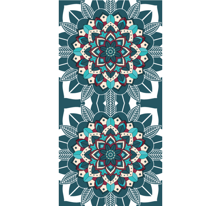 vzorovaná roleta elegantné modré dlaždice - Tenstickers