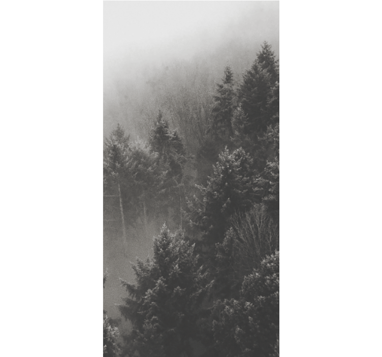 roleta stomy sivá lesná silueta - Tenstickers