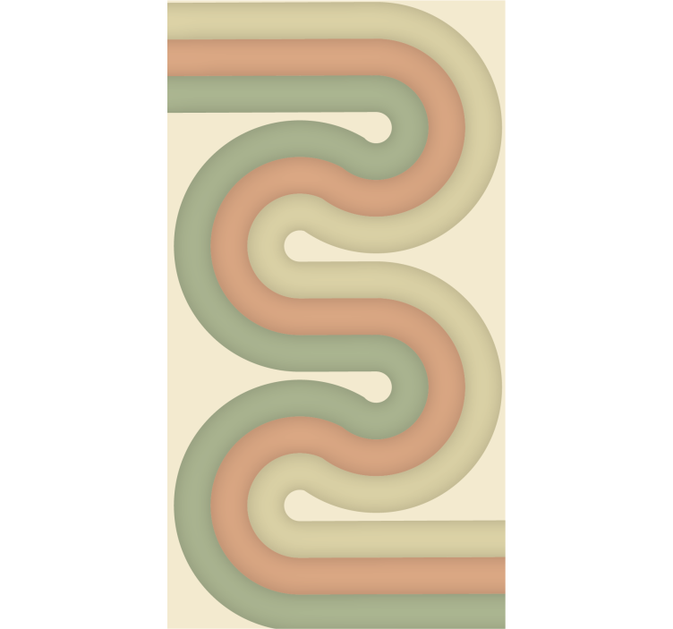 roleta do obývačky vzor zakrivených čiar - Tenstickers