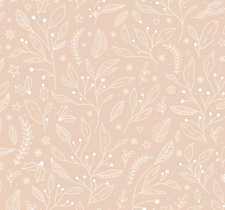 béžová roleta vianočné rastliny - Tenstickers