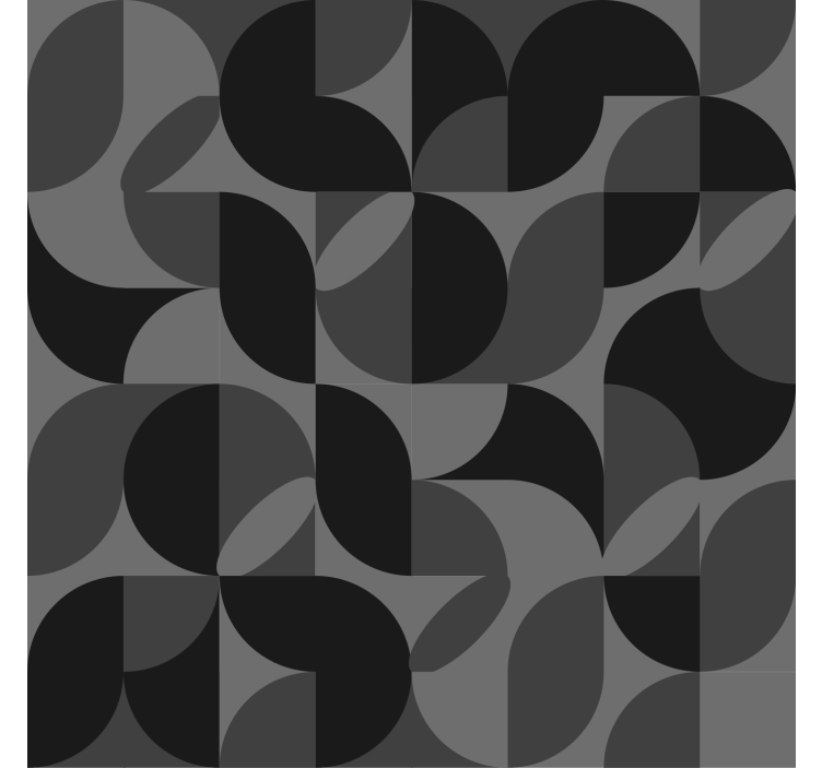 roleta do obývačky retro čierne tvary - Tenstickers