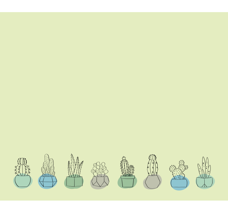 roleta s kaktusom zelený brčál - Tenstickers