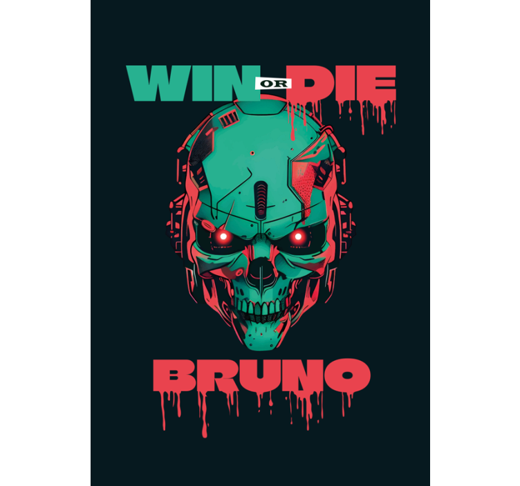 bláznivá roleta kybernetická lebka s menom - Tenstickers