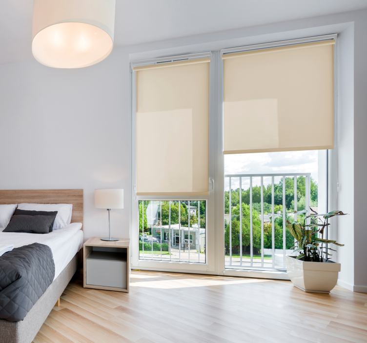 Jednoduchá priesvitná béžová roleta - Tenstickers