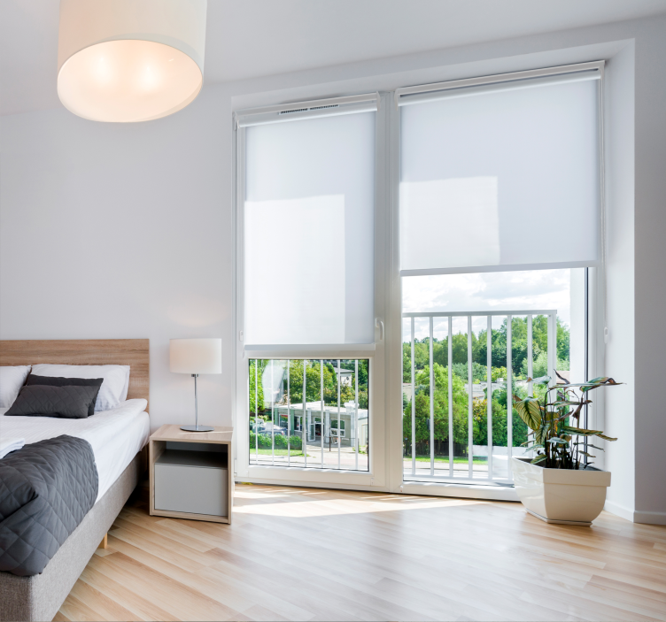 Elegantná priesvitná biela roleta - Tenstickers