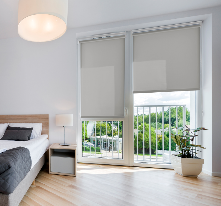 Elegantná sivá priesvitná roleta - Tenstickers