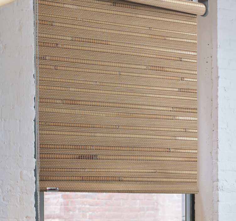 Pruhované svetlohnedé dosky, rustikálna roleta - Tenstickers