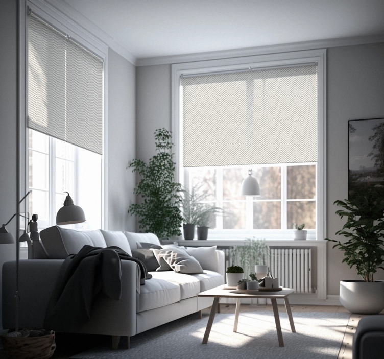 Roleta na okno sivé línie - Tenstickers