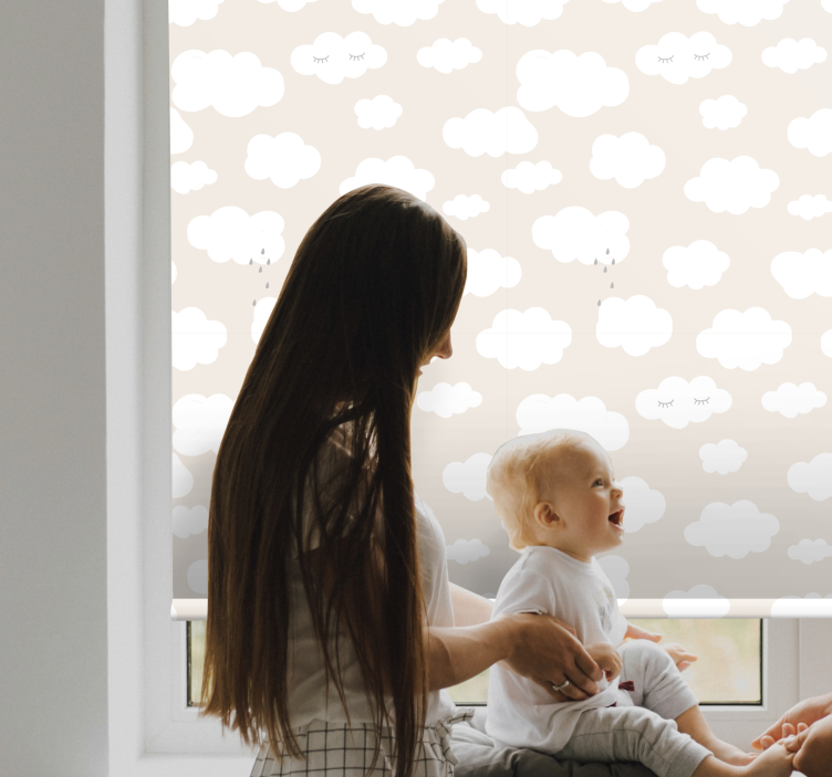 Béžové pozadie s plačúcou oblačnou slepotou - Tenstickers