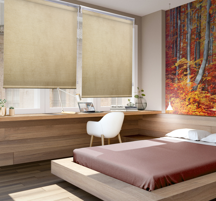 Béžové tóny rustikálna roleta - Tenstickers