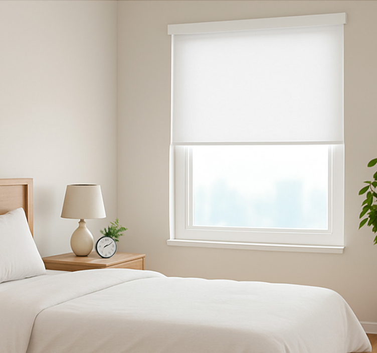 biela roleta jasný jednoduchý dizajn - Tenstickers