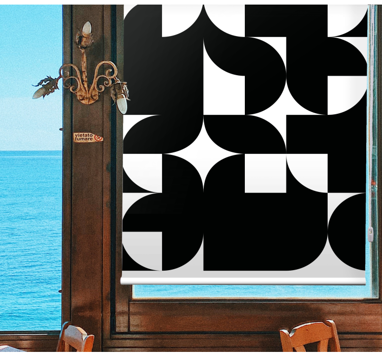 čiernobiela abstraktná Roleta fototapeta - Tenstickers