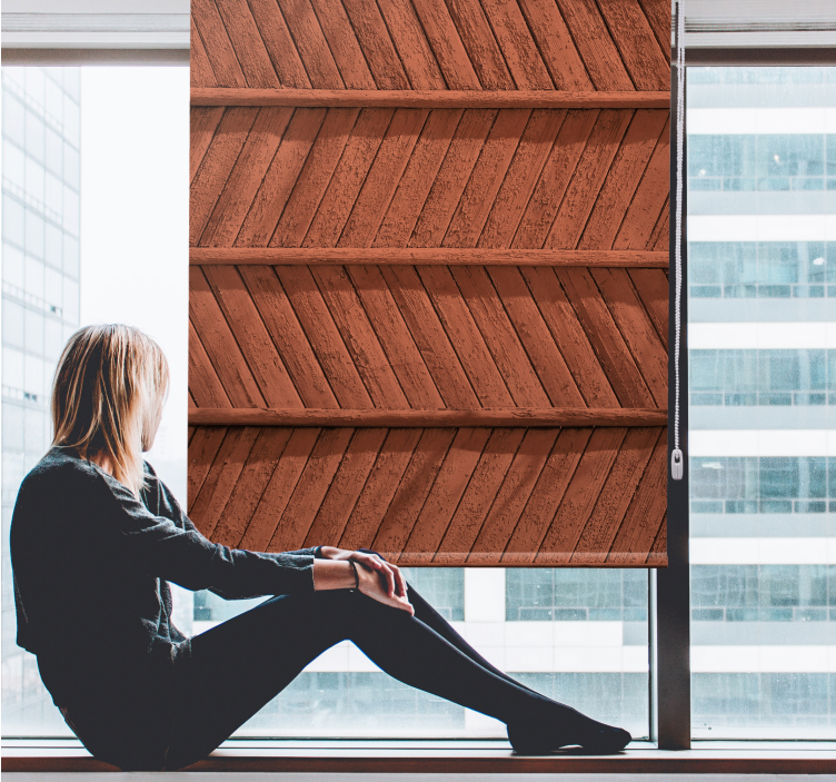 Diagonálna drevená roleta v rustikálnom štýle - Tenstickers