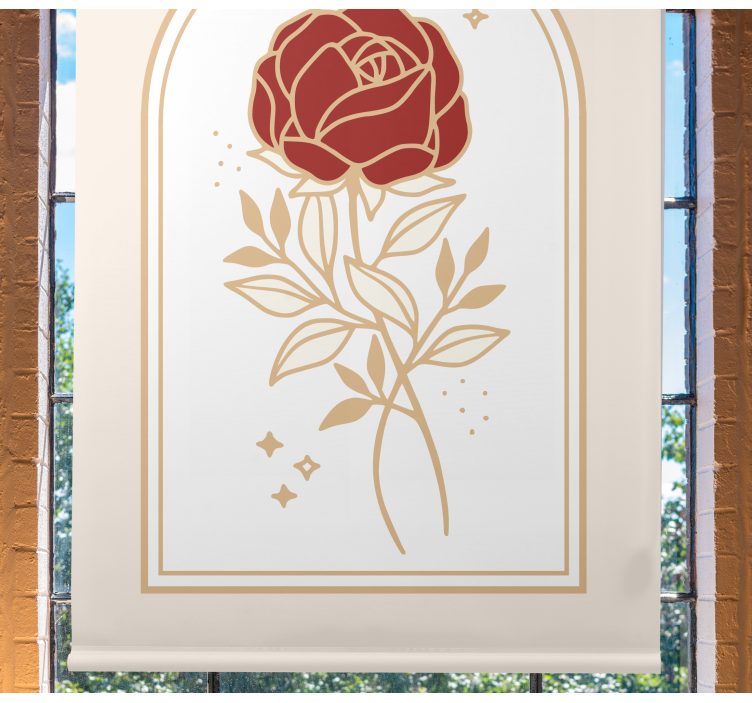 elegantná roleta béžová klenutá ruža - Tenstickers