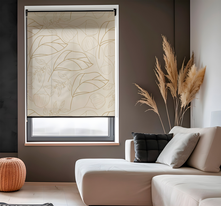 elegantná roleta vzor tenkých rastlín - Tenstickers