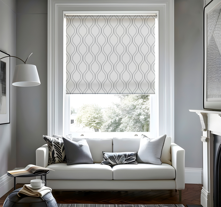 elegantná roleta zakrivené čiary - Tenstickers